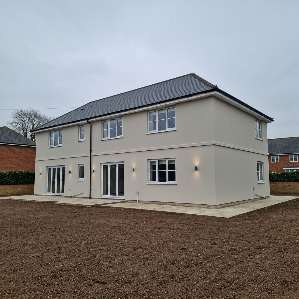 Exterior rendering on a modern home