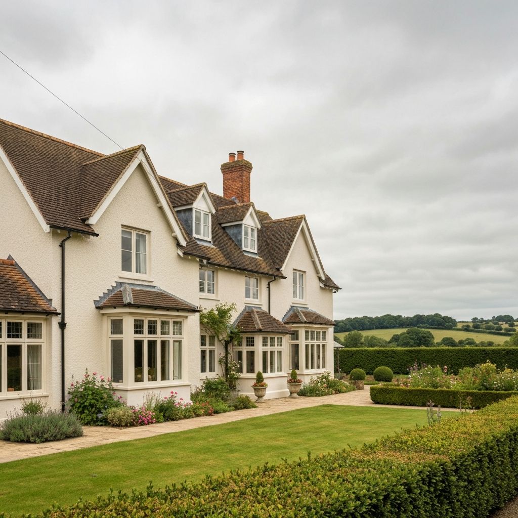 Beautifully rendered home exterior in West Sussex